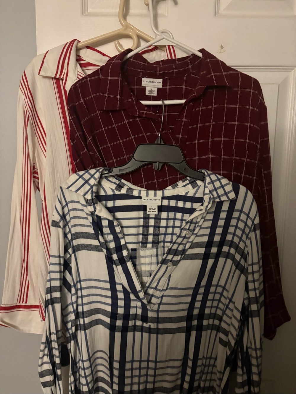 Liz Claiborne 3 Plaid Tunic Top
